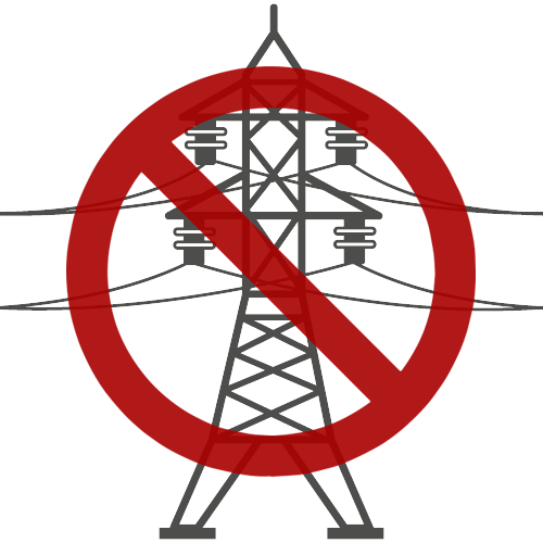 pylon with a stop sign graphic